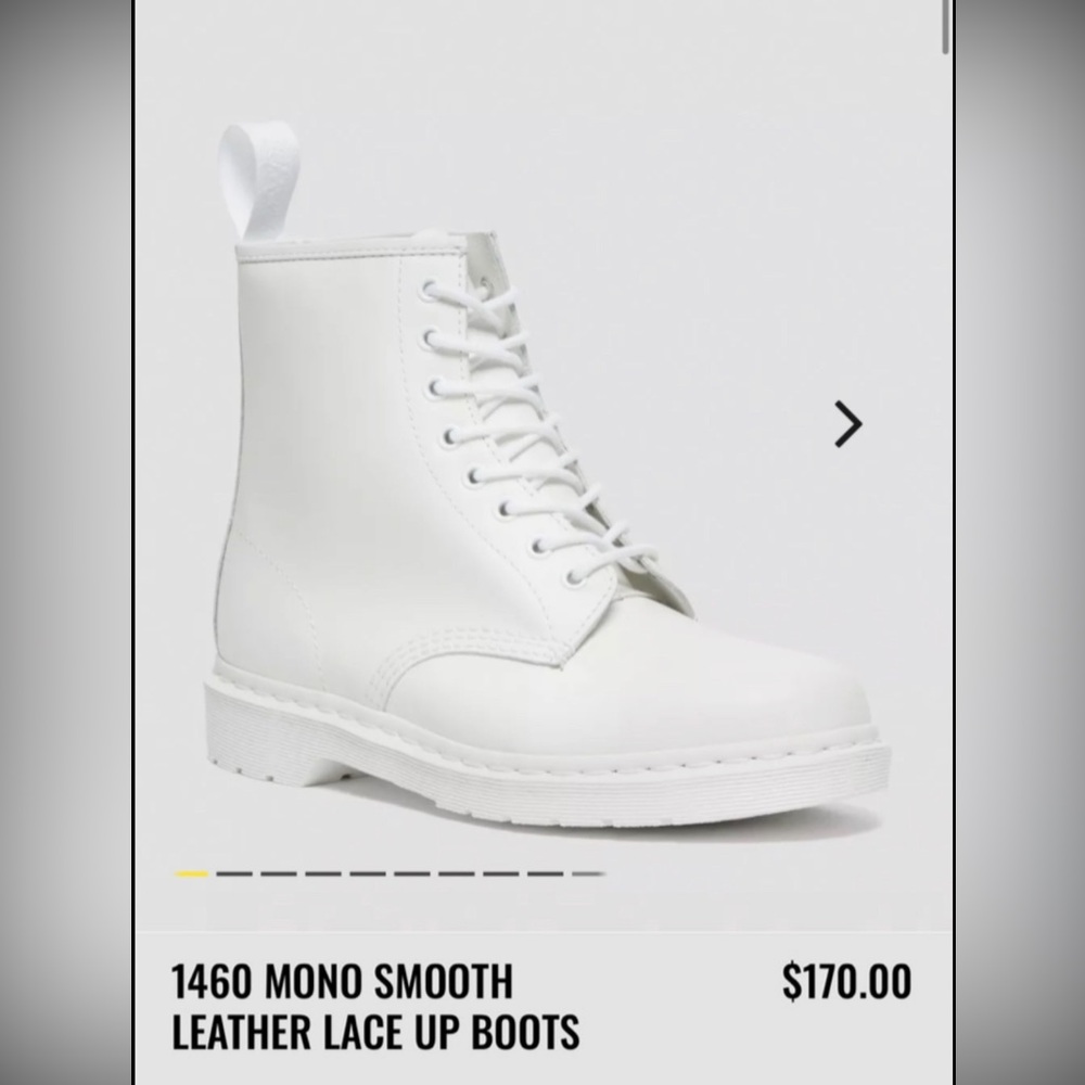Doc Martens 1460 MONO SMOOTH LEATHER LACE UP BOOTS.  OBO